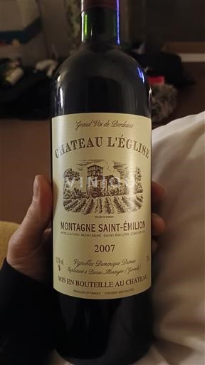 Bordeaux Montagne-saint-émilion Château L'Église 2007