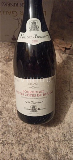 Bourgogne Hautes Côtes de Nuits Nuiton-Beaunoy La Perrière 2018