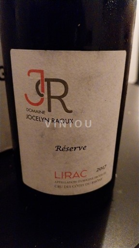 Vallée du Rhône Lirac Domaine Jocelyn Raoux Réserve 2017