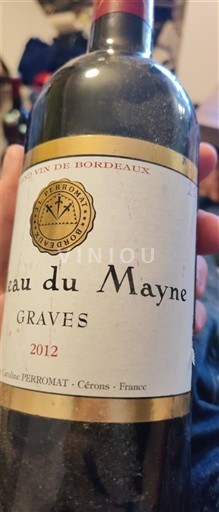 Bordeaux Graves Château Mayne 2012