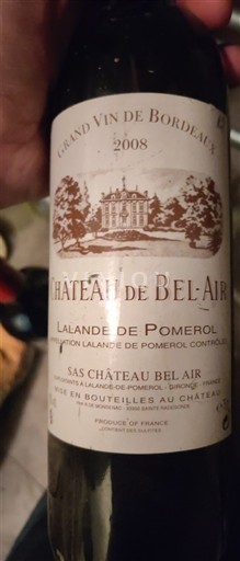 Burdeos Lalande-de-Pomerol Château Bel-Air 2008