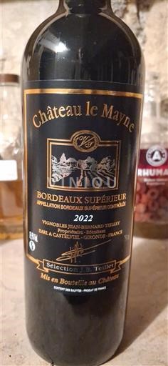 Bordeaux Bordeaux Supérieur Château Le Mayne Sélection J. Teillet 2022