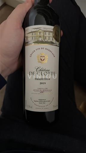 Bordeaux Castillon-côtes-de-bordeaux Château Clotte Tradition 2019