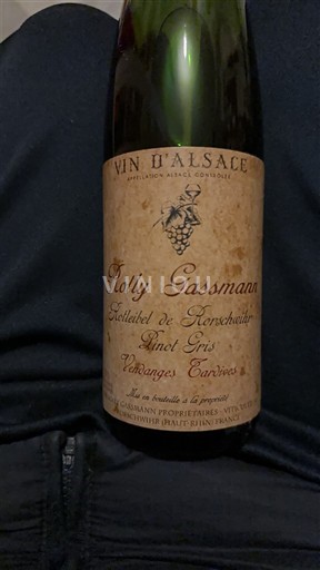 Alsácia Vendanges Tardives Rolly Gassmann Kollektel de Kientzheim Pinot Gris Vendanges Tardives 1996