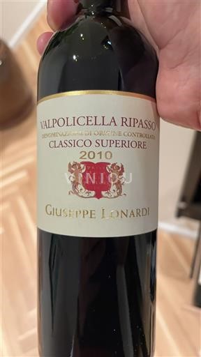Vénétie Valpolicella Ripasso Giuseppe Lonardi Classico Superiore 2010