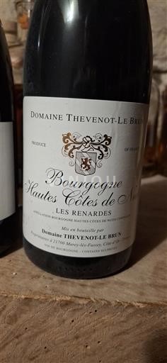 Bourgogne Hautes Côtes de Nuits Domaine Thevenot-Le Brun Les Renardes 2020