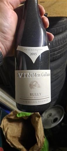 Borgonha Rully Domaine Meix Guillaume Vieilles Vignes 2015