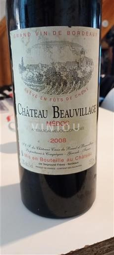 Bordeaux Médoc Château Beauvillage 2008