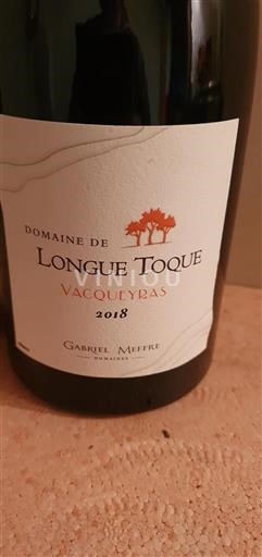 Rhônetal Vacqueyras Domaine de Longue Toque 2018