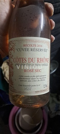 Vallée du Rhône Côtes-du-rhône Cuvée Réservée 2016