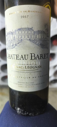 Bordéus Pessac-Léognan Château Baret 2017