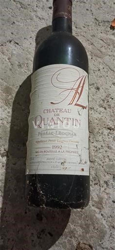 Bordéus Pessac-Léognan Château Quantin 1992