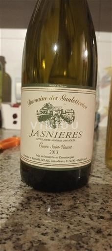 Loirevallei Jasnières Domaine S Gauletteries Saint Vincent 2013