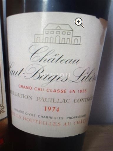 Bordeaux Pauillac Grand Cru Château Haut-Bages Libéral 1974