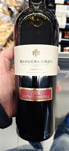 Piémont Barbera d'Asti Villa Monsignore 2024