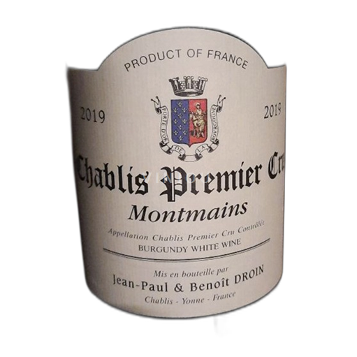 Bourgogne Chablis premier cru Premier Cru Jean-Paul & Benoît Droin Montmain 2019