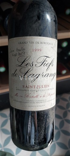 Vin Rouge sec Les Fiefs de Lagrange Château Lagrange 1999 Frankrike Bordeaux Saint-Julien AOC