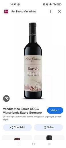 Piamonte Barolo Ettore Germano Vignarionda Sin añada