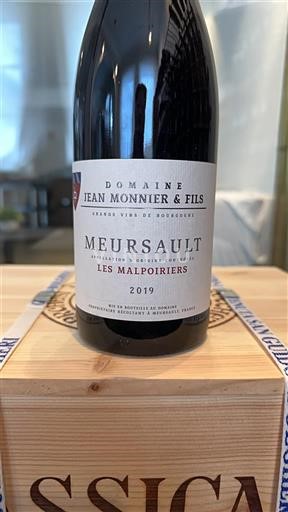 Bourgogne Meursault Domaine Jean Monnier & Fils Les Malpoiriers 2019