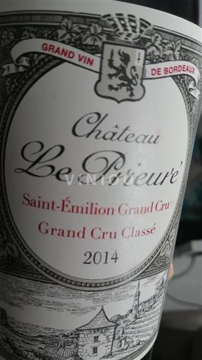 Bordeaux Saint-Émilion Grand Cru Château Le Prieuré 2014
