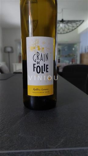 Sudoeste Côtes de Gascogne Hautin-Lamourette Grain de Folie Não Sazonado