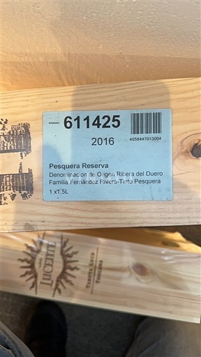 Castiglia e León Ribera del Duero Pesquera Reserva 2016