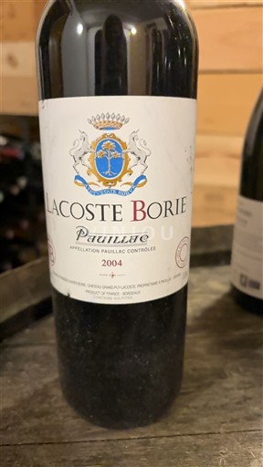 Bordeaux Pauillac Lacoste Borie 2004