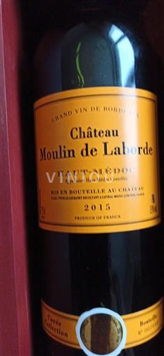 Bordeaux Haut-Médoc Château Moulin de Laborde Sélection 2015