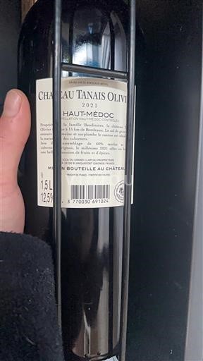 Bordeaux Haut-Médoc Château Tanais Oliv 2021