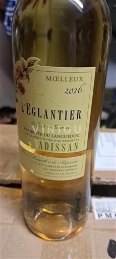 Linguadoca Clairette del Languedoc Adissan L'Eglantier 2016