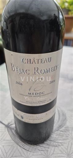 Bordeaux Médoc Château Béjac Romelys 2006
