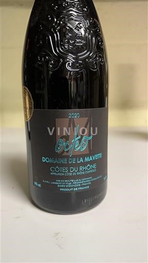 Thung lũng Rhône Côtes-du-rhône Domaine La Mavette Octéo 2020