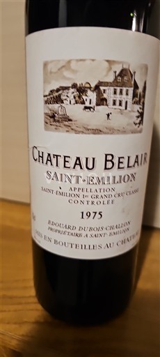 Bordeaux Saint-Émilion Grand Cru Château Belair 1975