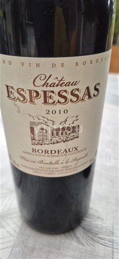 Bordeaux Château Espessas 2010