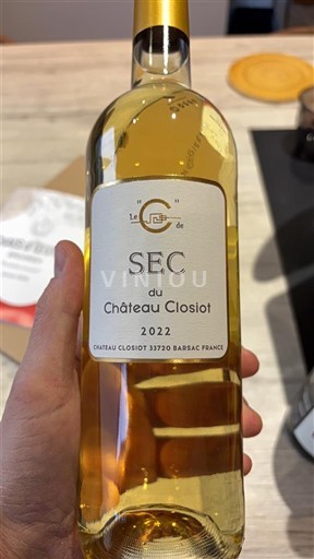 Bordeaux Château Closiot Le C de Sec 2022