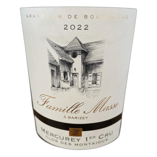 Burgundija Mercurey Famille Masse Clos des Montaigus 2022