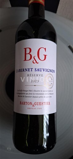 Bordeaux Barton & Guestier Cabernet Sauvignon Réserve 2023