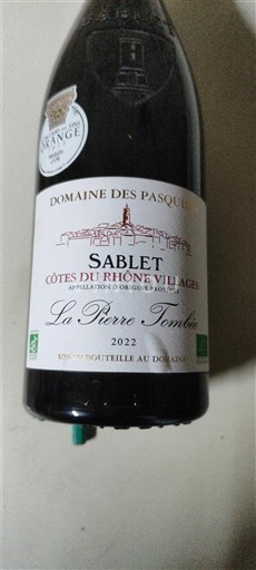 Rhônedalen Ospecificerad Domaine S Pasquiers SABLET. La Pierre Tombée 2022