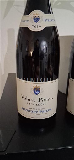 Wijnen Rouge sec Volnay Pitures Bitouzet-Prieur 2016 Frankrijk Bourgondië Volnay AOC Premier Cru