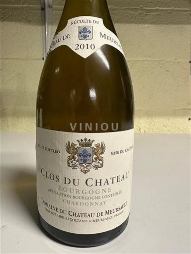Vin Blanc sec Clos du Château Domaine Château de Meursault 2010 France Bourgogne AOC