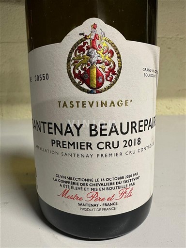 Bourgogne Santenay Premier Cru Mestre Père et Fils Tastevinage 2018