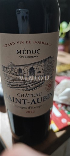 Bordeaux Médoc Château Saint-Aubin 2022