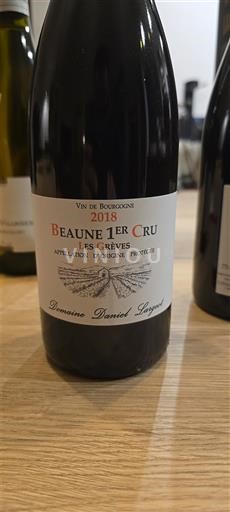 Bourgogne Không được chỉ định Premier Cru Domaine Daniel Largeot Les Grèves 2018