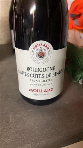 Bourgogne Hautes Côtes de Beaune Moillard Les Alouettes Icke årgångsbetecknad