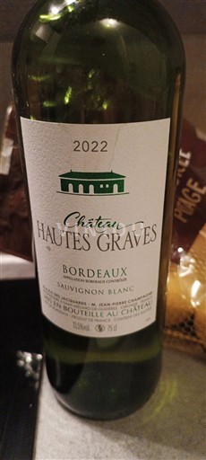 Bordeaux Château Hautes Graves 2022