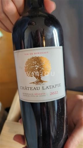 Bordeaux Château Latapie Bordeaux Réserve 2022