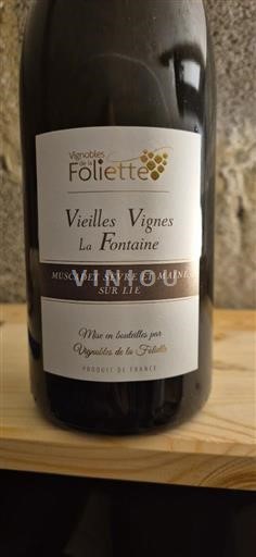 Valea Loarei Muscadet-Sèvre și Maine Vignobles de la Foliette Vieilles Vignes La Fontaine 2023