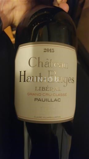 Bordeaux Pauillac Château Haut-Bages Libéral 2015