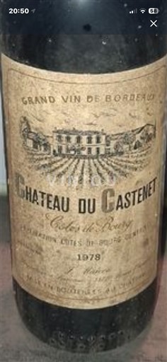 Bordeaux Côtes-de-bourg Château Castenet 1978