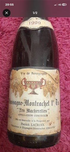Bourgogne Chassagne-montrachet Premier Cru Patrick Lacroix Les Macherelles 1999
